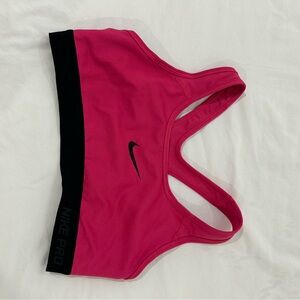 Nike Women's Fuchsia and Black sports bra